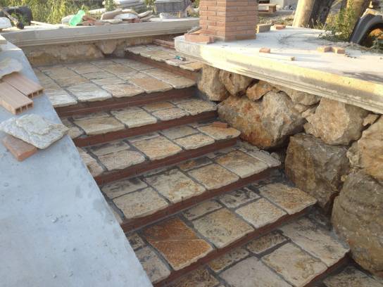 External stair with treads  in 